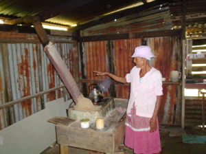  Fig.7. Leonor Lezcano Doña Leonor es fuerte como una palmera de la sabana. Lleva en su pecho mil historias de chiricanos. Es una de las ancianas más queridas de Potrero Grande. Fuente: Amador, 2008.
